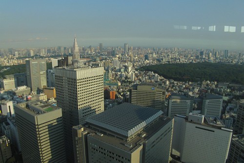 東京都庁第一本庁舎南展望室からの眺望