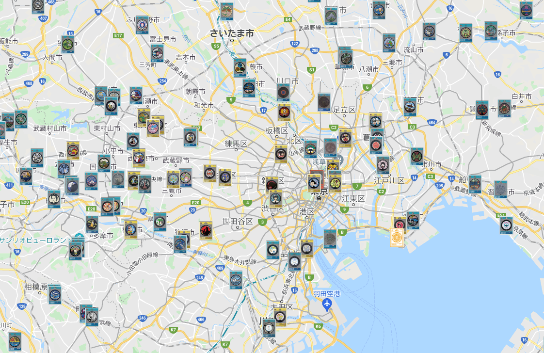 マンホールカードマップ