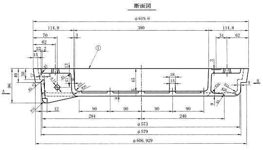 人孔鉄蓋(内径60cm都型・レンガ用化粧蓋)